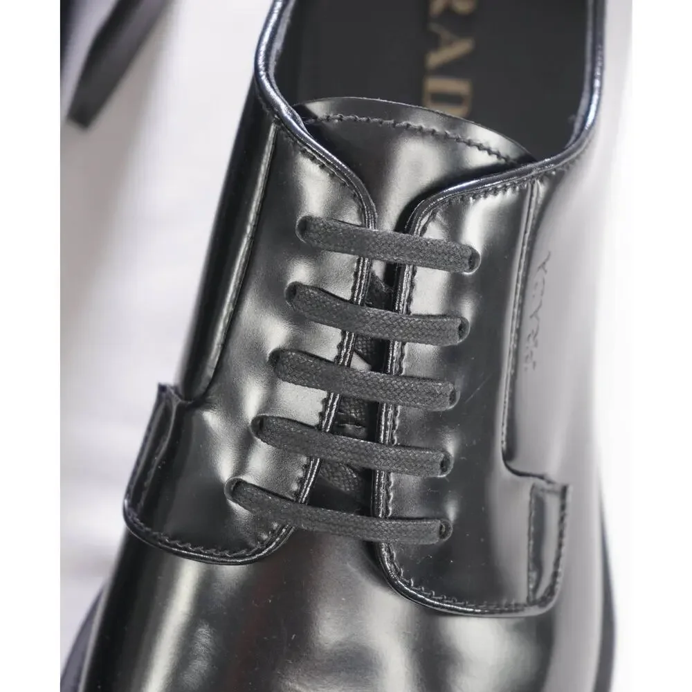 $1,150 PRADA - Black Pebble Leather Derby - US 10 (UK9)